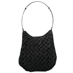 Black Quilted Clutch with Wristlet